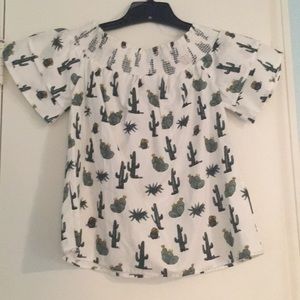 Francesca’s off the shoulder cactus top